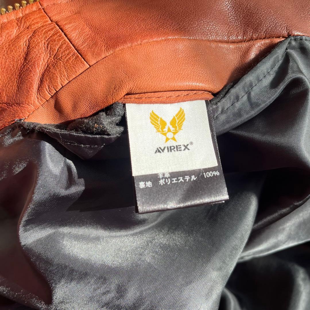 ジャケット・アウター 00s avirex sheep leather jacket brown
