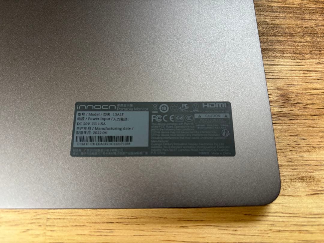 INNOCN 13.3 インチ OLED ポータブル モニター 13A1F