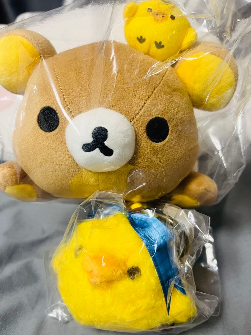 リラックマ　ロフト限定　ラッピングぬいぐるみ ぶら下げぬいぐるみ3点フルセット