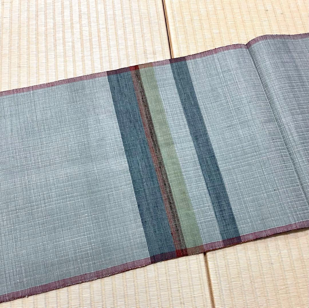 未使用 渡文 リバーシブル すくい織 袋帯