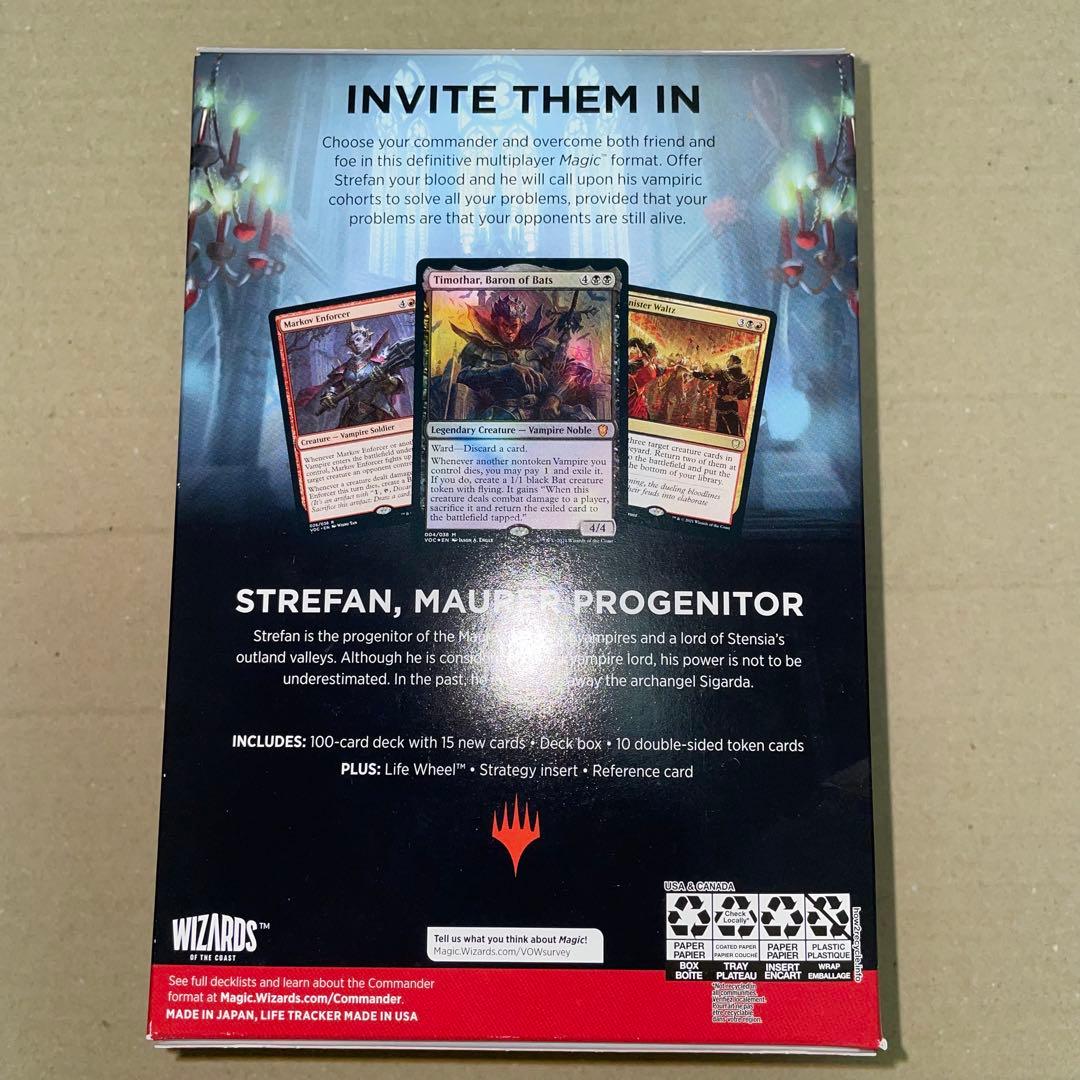 MTGイニストラード真紅の契り 統率者　　　　　吸血鬼の血統　英語版　未開封