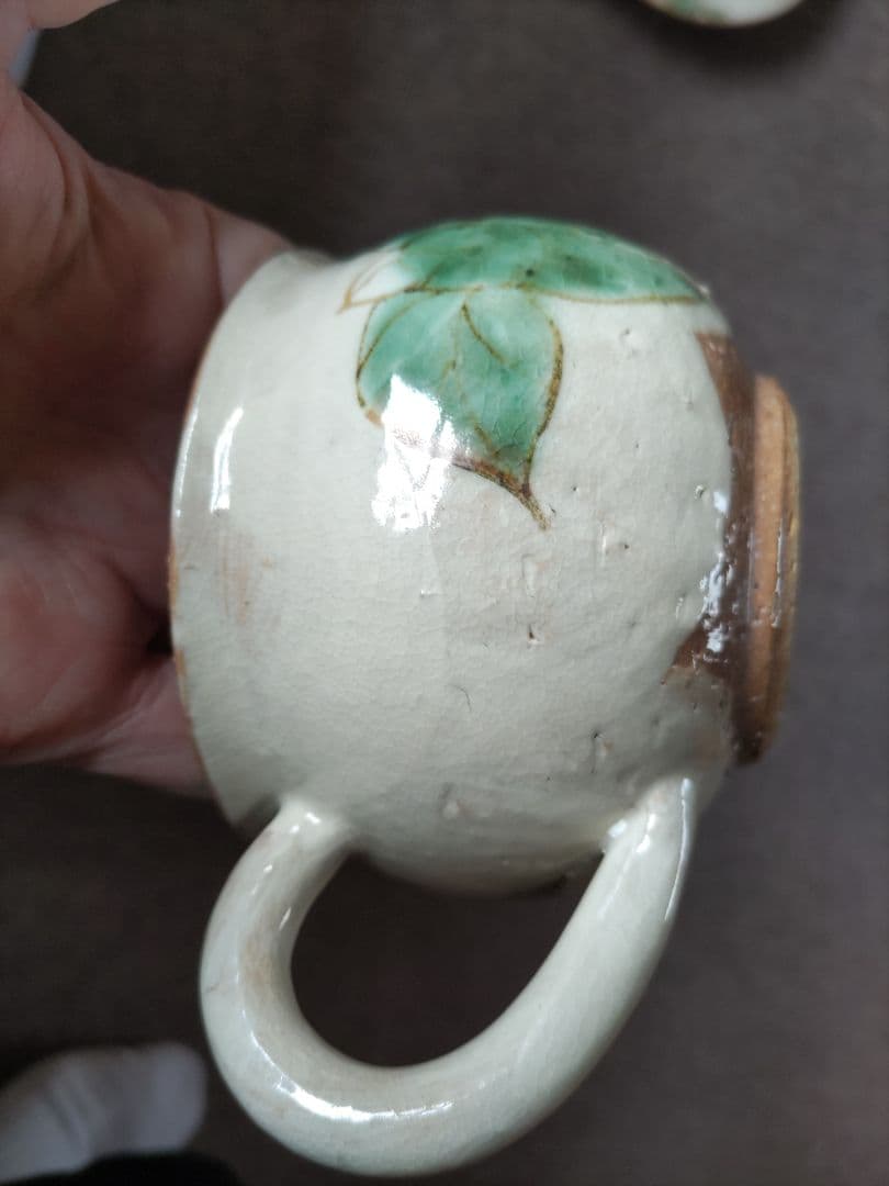 翌日発送　希少　先代作！陶葊・陶あん カップ＆ソーサー　牡丹絵　大振り