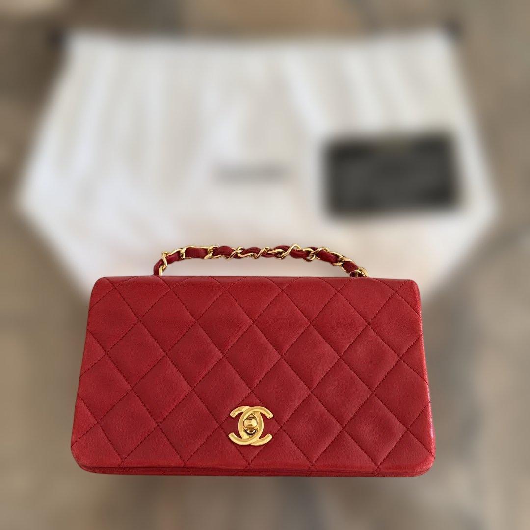 CHANELシャネル　マトラッセチェーンウォレット　プッシュロック　ラムスキン