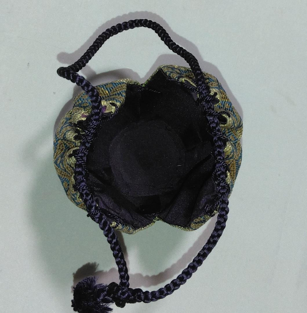 茶道具　京都洛東　桶谷定一作　肩衝茶入　段七宝紋仕覆付き　美品！！