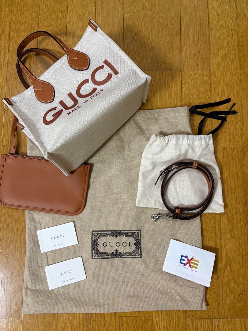 GUCCI キャンバス トートバッグ