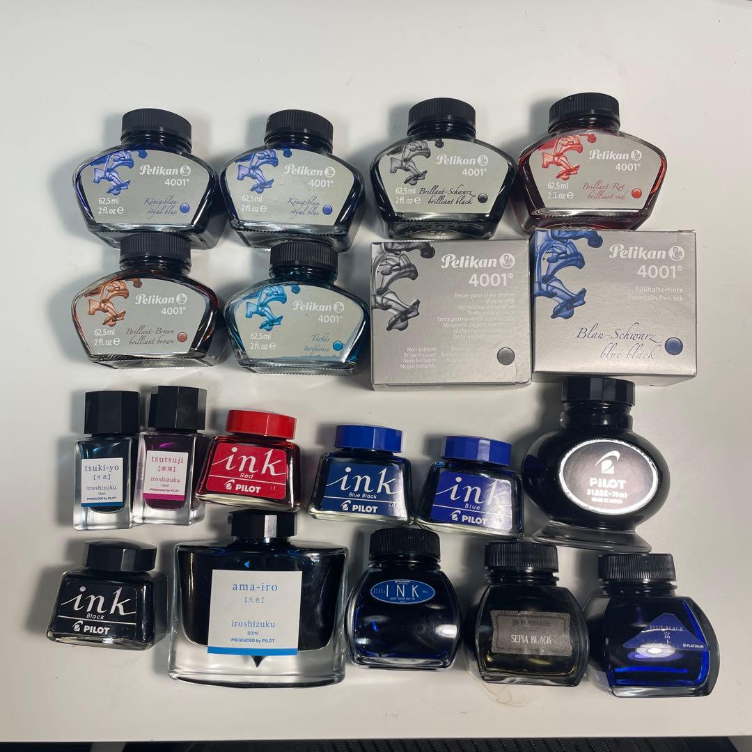 万年筆 インク 91本 セット売り ペリカン モンブラン 他 新品 貴重品あり