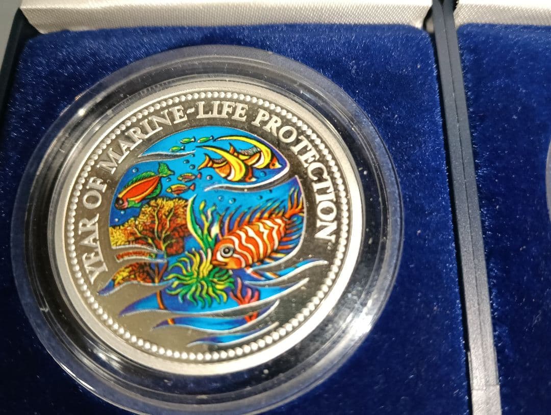 パラオ共和国発行カラー銀貨（Marine ifu Protectionシリーズ）