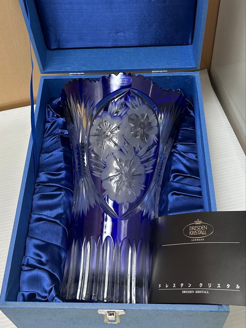 DRESDEN KRISTALL ドイツ製 花瓶 ドレスデンクリスタル