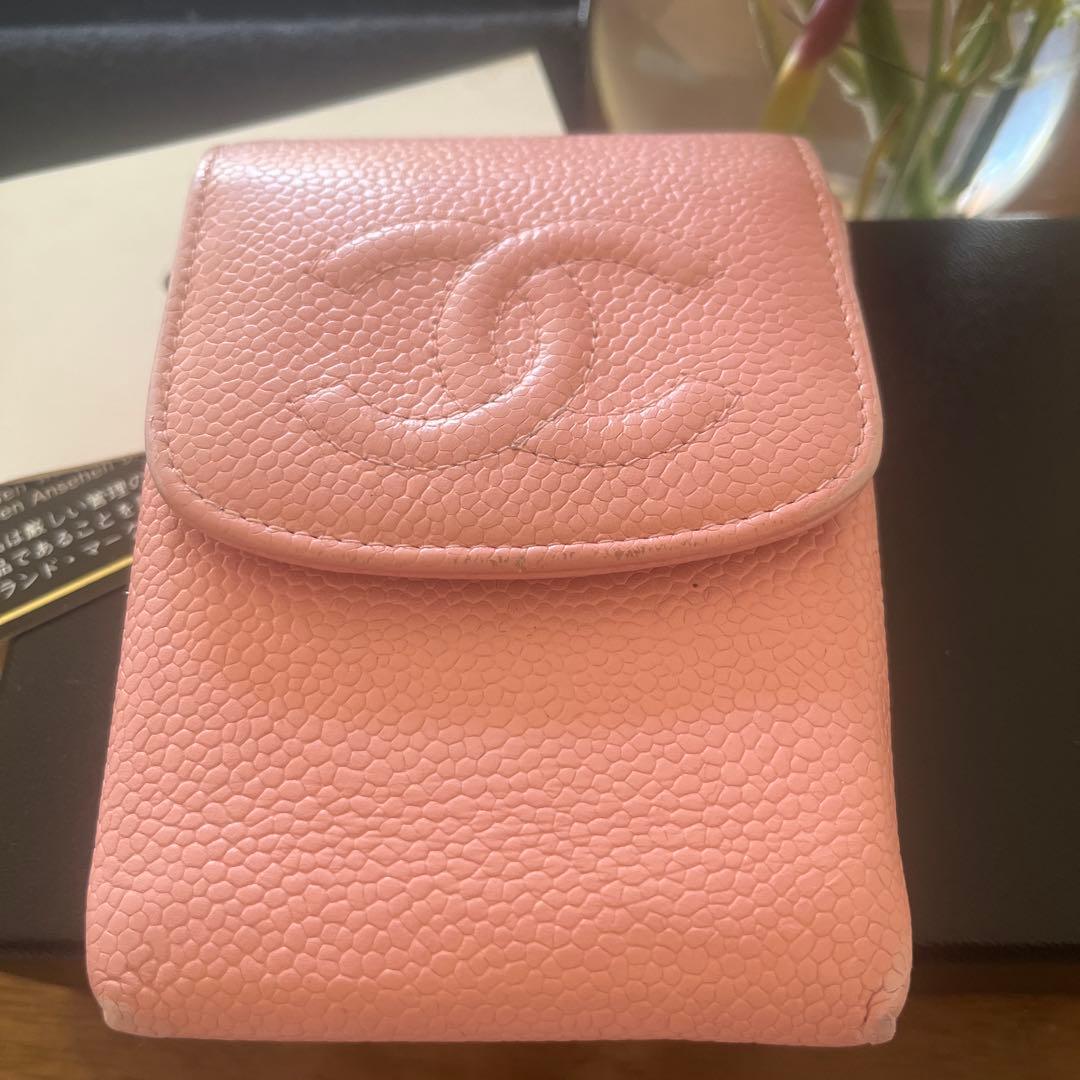 A*✨様 CHANEL ピンク レザー 小物入れ