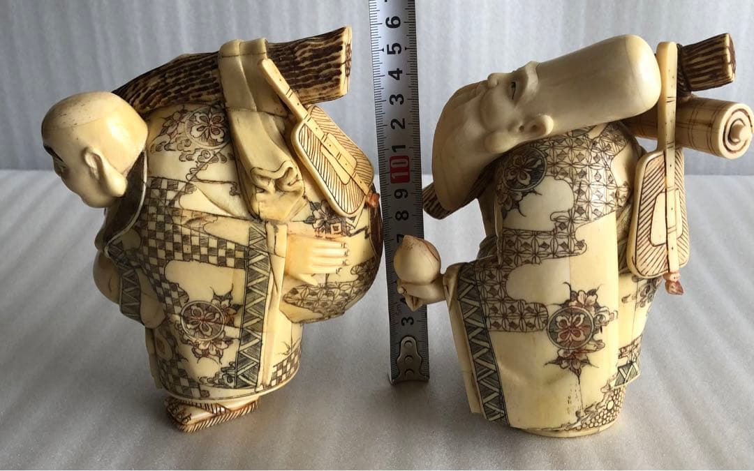 七福神 細密彫刻 時代物 縁起物 開運 置物