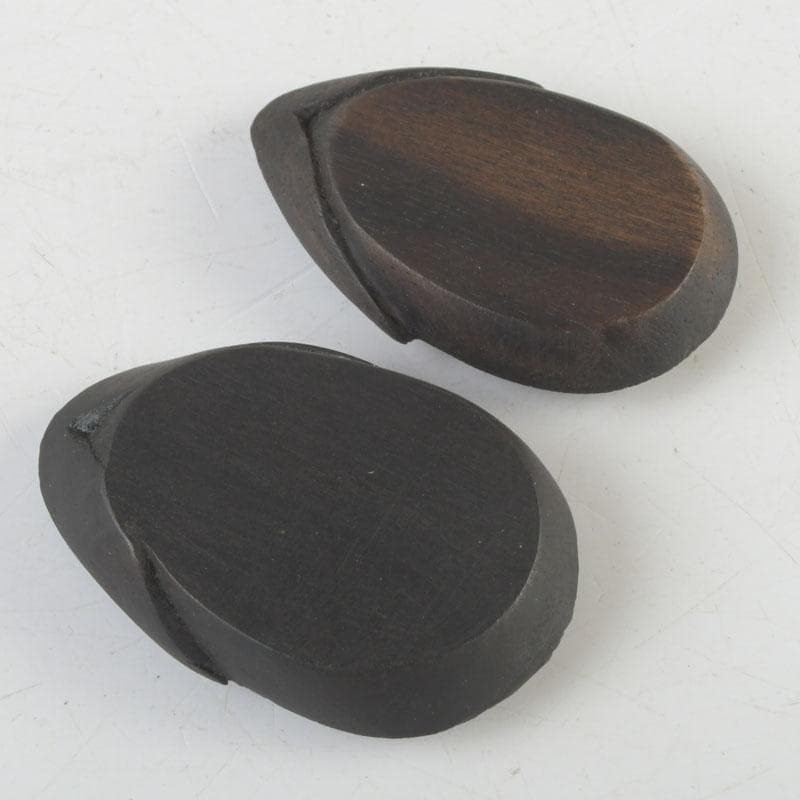 茶道具　瓢介作　黒柿　茄子香合　2点　共箱　V　9543