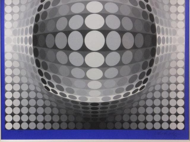 現代美術　ヴィクトル・ヴァザルリ　直筆サイン『SOL_UT』0317L