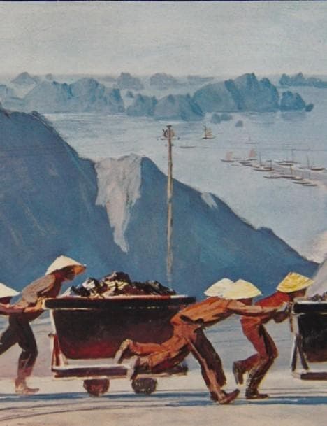 ポノマリョフH.A、「ホンゲイの炭坑夫」、希少な額装用画集より