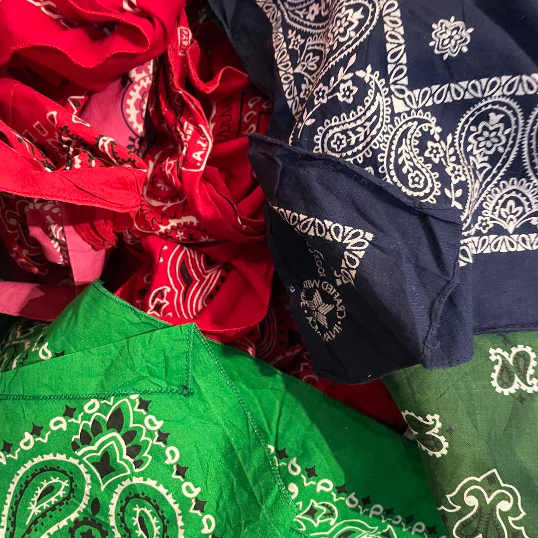 バンダナ　50枚　まとめ売り　エレファント　クッキー対　USA製　ビンテージ　①