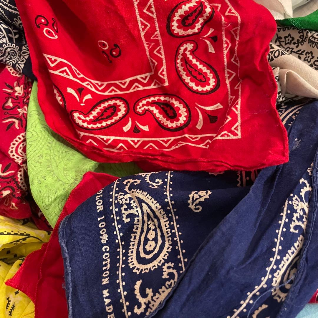 バンダナ　50枚　まとめ売り　エレファント　クッキー対　USA製　ビンテージ　①