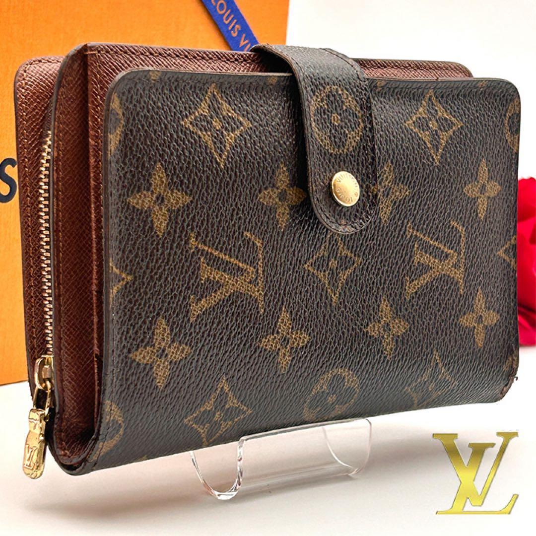 ルイヴィトン 二つ折り財布 ポルトパピエジップ ラウンドファスナー 良品