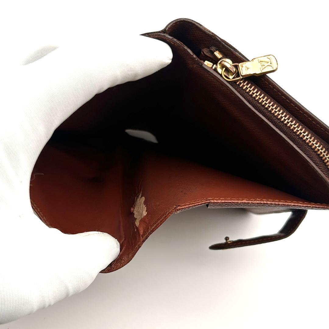 ルイヴィトン 二つ折り財布 ポルトパピエジップ ラウンドファスナー 良品