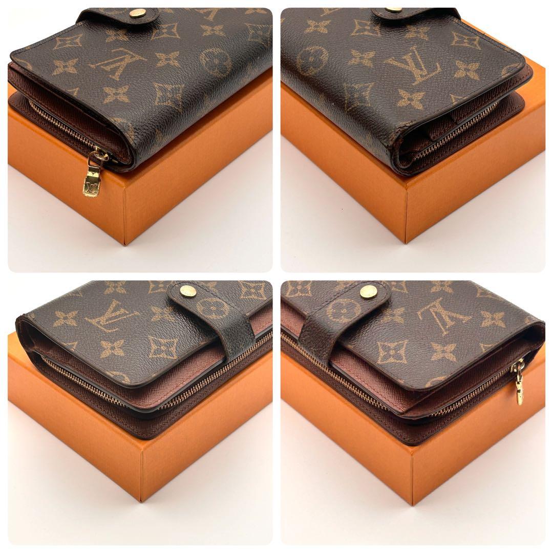 ルイヴィトン 二つ折り財布 ポルトパピエジップ ラウンドファスナー 良品