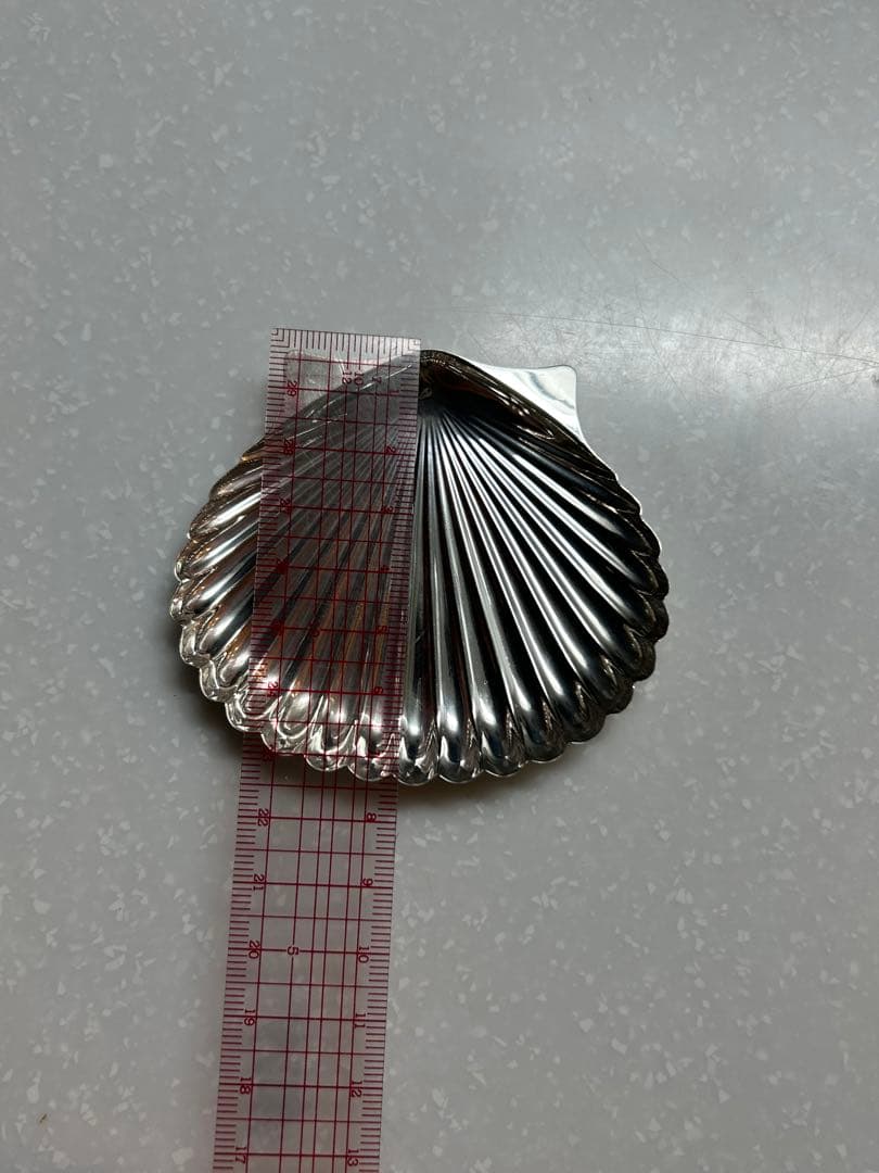 純銀　小物入れ　皿　貝デザイン