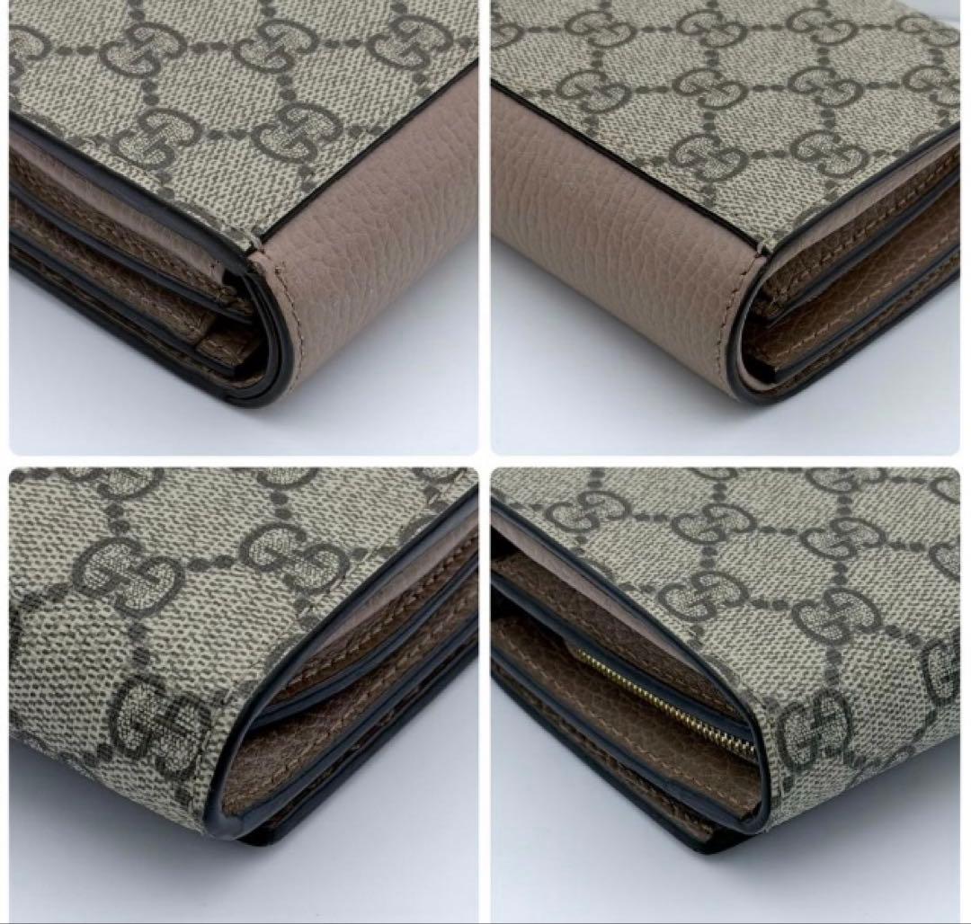 【最終値下げ】GUCCI マーモント　コンパクトウォレット　ダスティピンク　美品