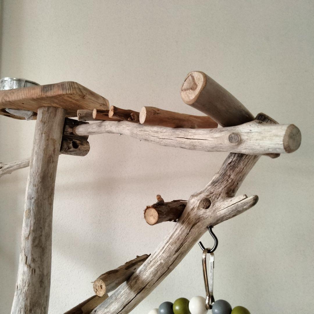 KT バードアスレチックジム大型 天然木 自然木 流木 止まり木 インコ