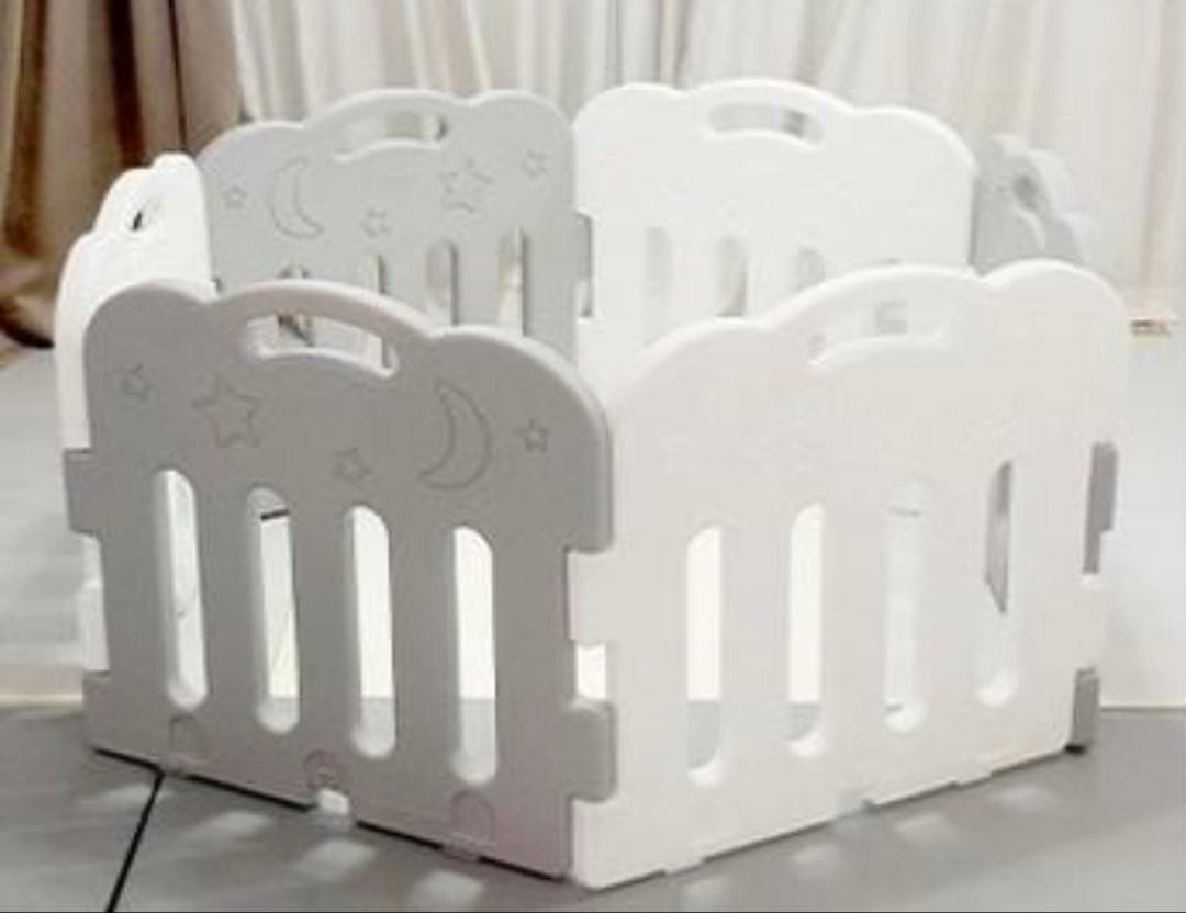 ペットサークル　パネル6枚セット　ケージ　ホワイト　フェンス