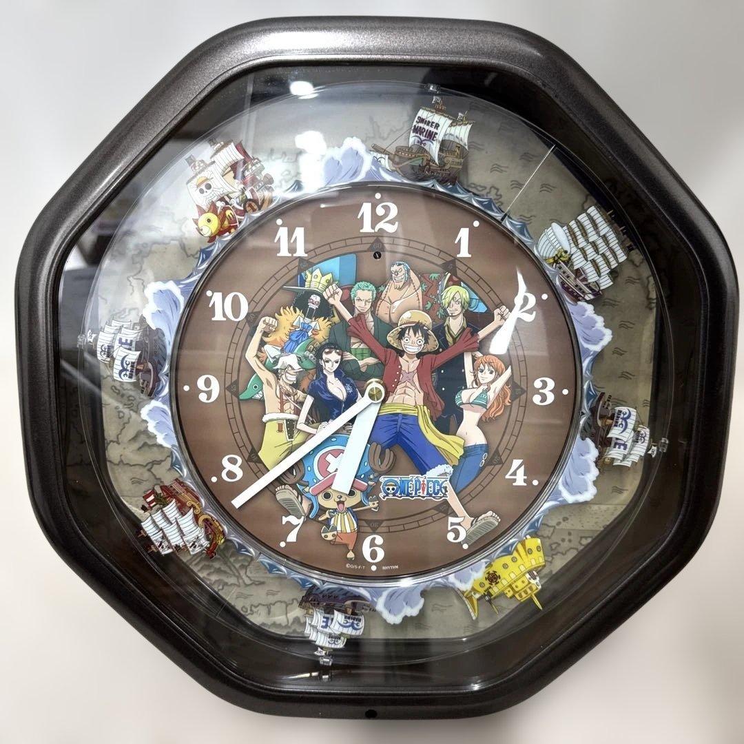 ワンピース 4MH880-M ONE PIECE からくり時計 壁掛け時計 中古