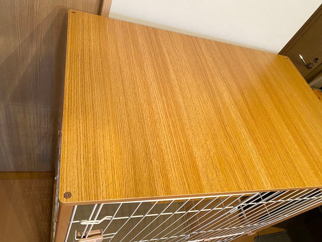 [お引取り限定]木製フレーム 二段式キャットケージ