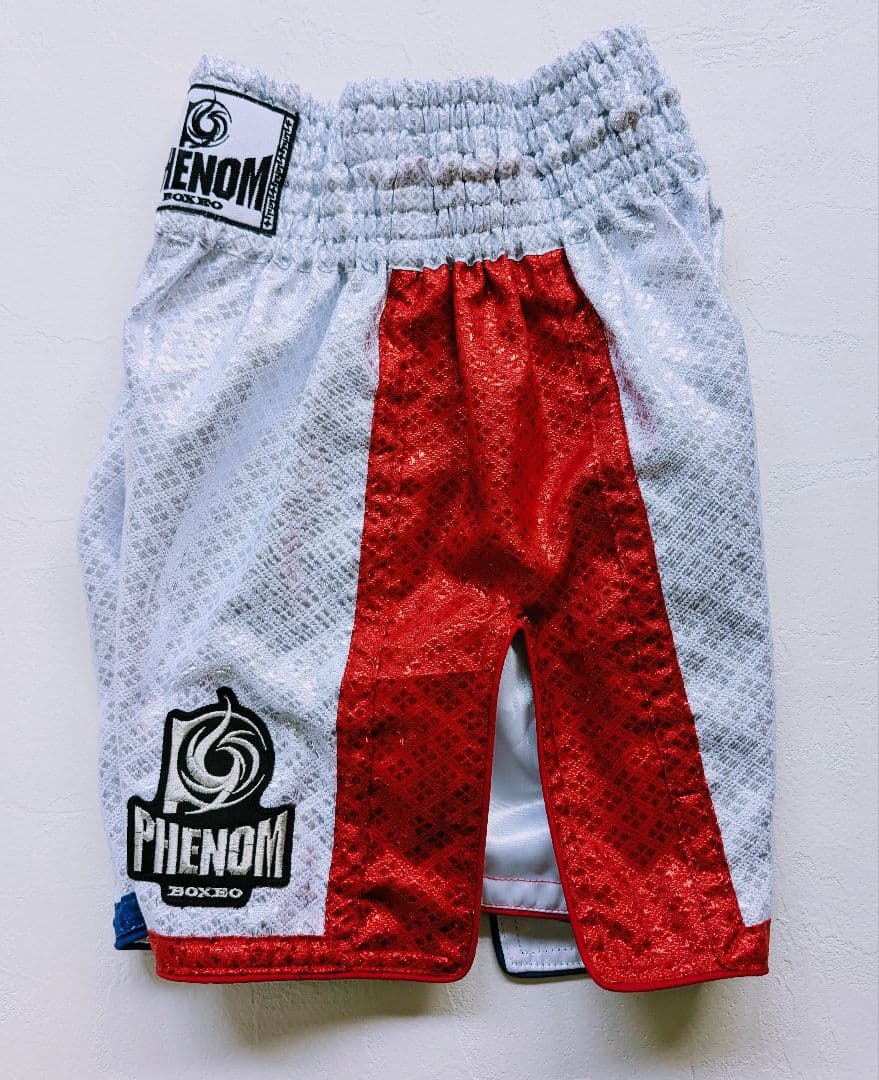 未使用PHENOMキッズサイズ ラメ生地ロングキックパンツ、ボクシングトランクス