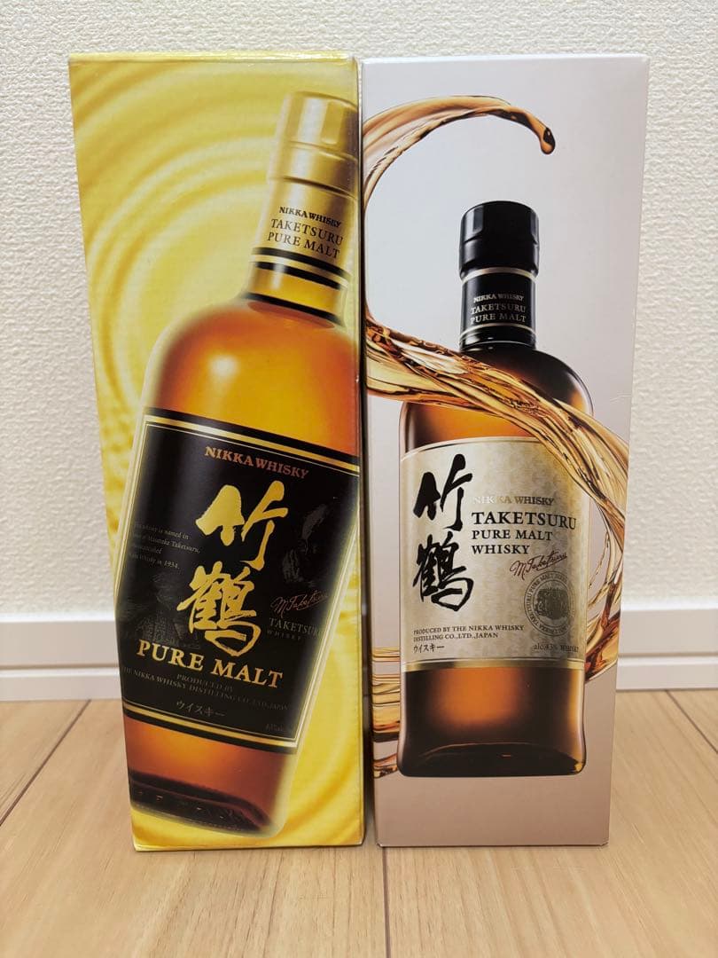 NIKKA 竹鶴 ピュアモルトウイスキー　新ラベル　旧ラベル　2本セット