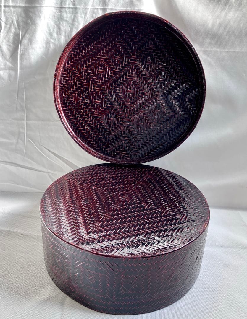 限定お値下げ✅当時物✅籃胎漆器/亀甲茶櫃/伝統工芸品