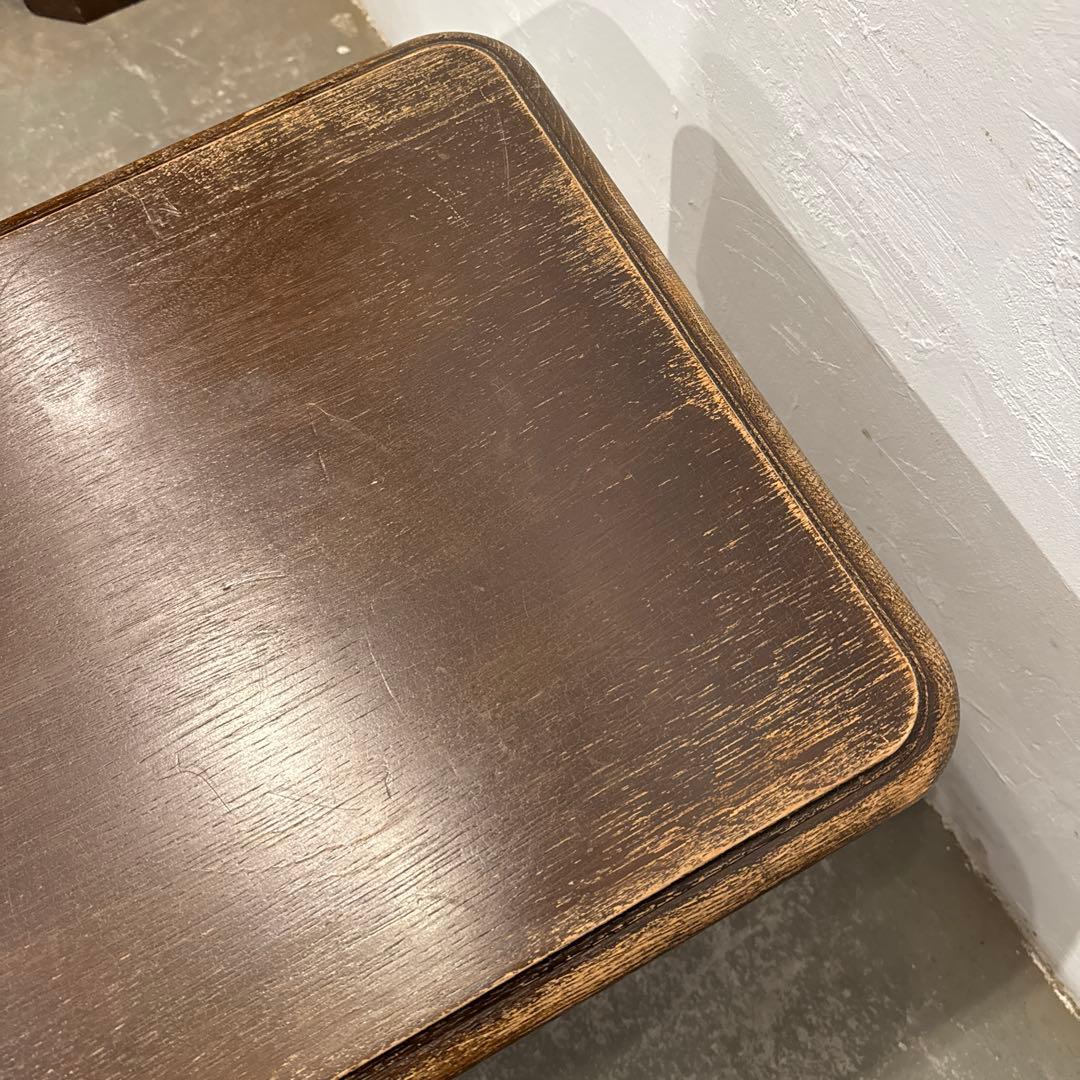 ヴィンテージ　木製サイドテーブル　引き出し付き