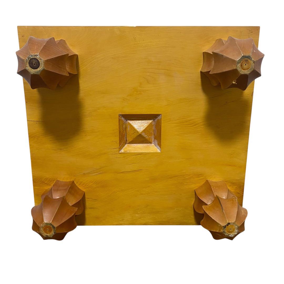 碁盤　本榧　ヘソ付　脚付　厚み19.5cm へそあり 囲碁盤　約22kg ケース