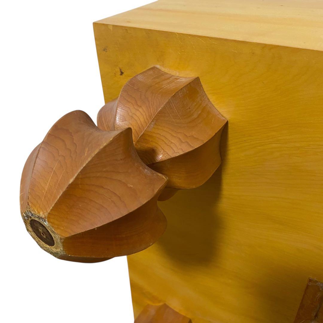 碁盤　本榧　ヘソ付　脚付　厚み19.5cm へそあり 囲碁盤　約22kg ケース