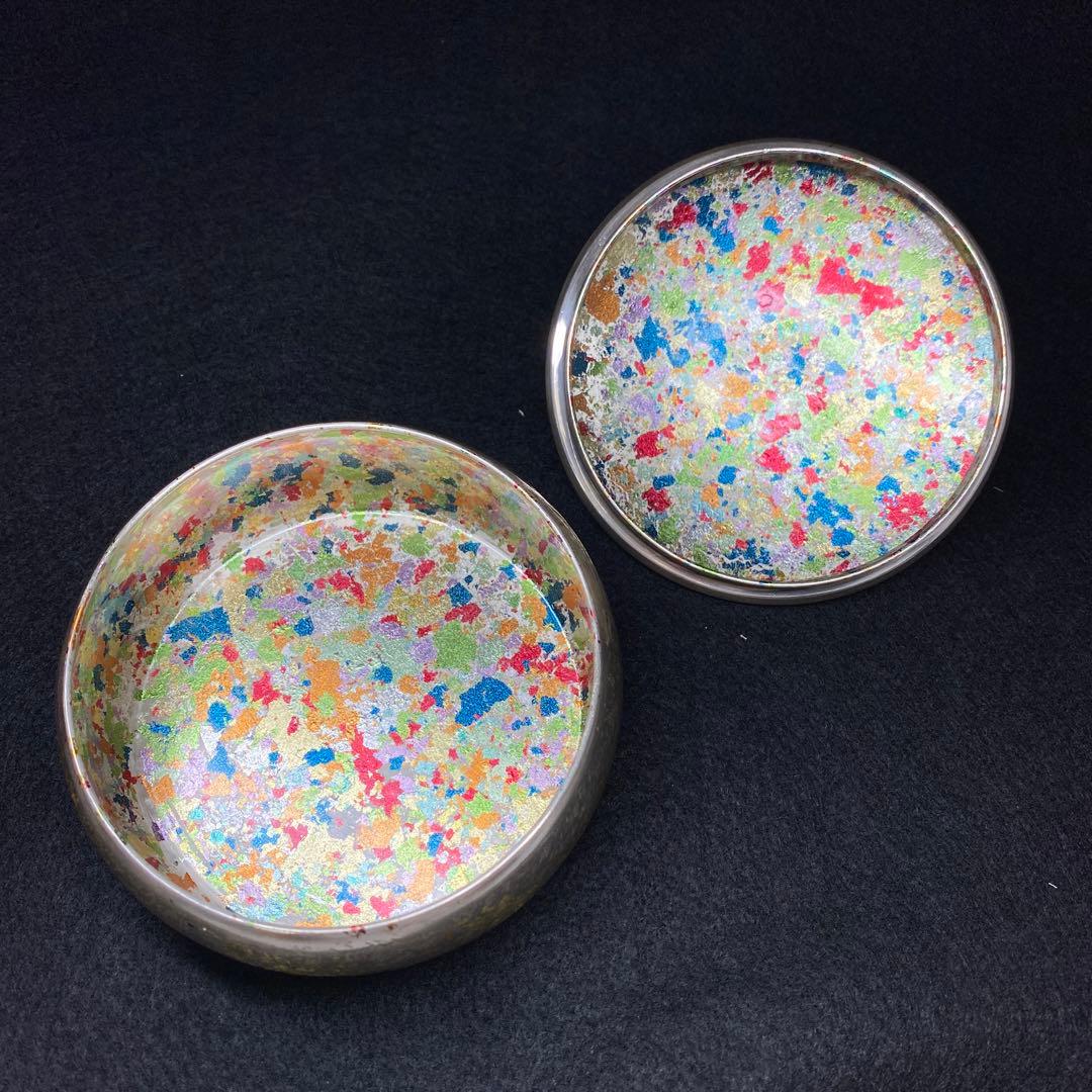 純銀刻印　宮田亮平　南鐐金彩イルカ小箱　共箱　293g/口径8.5㎝