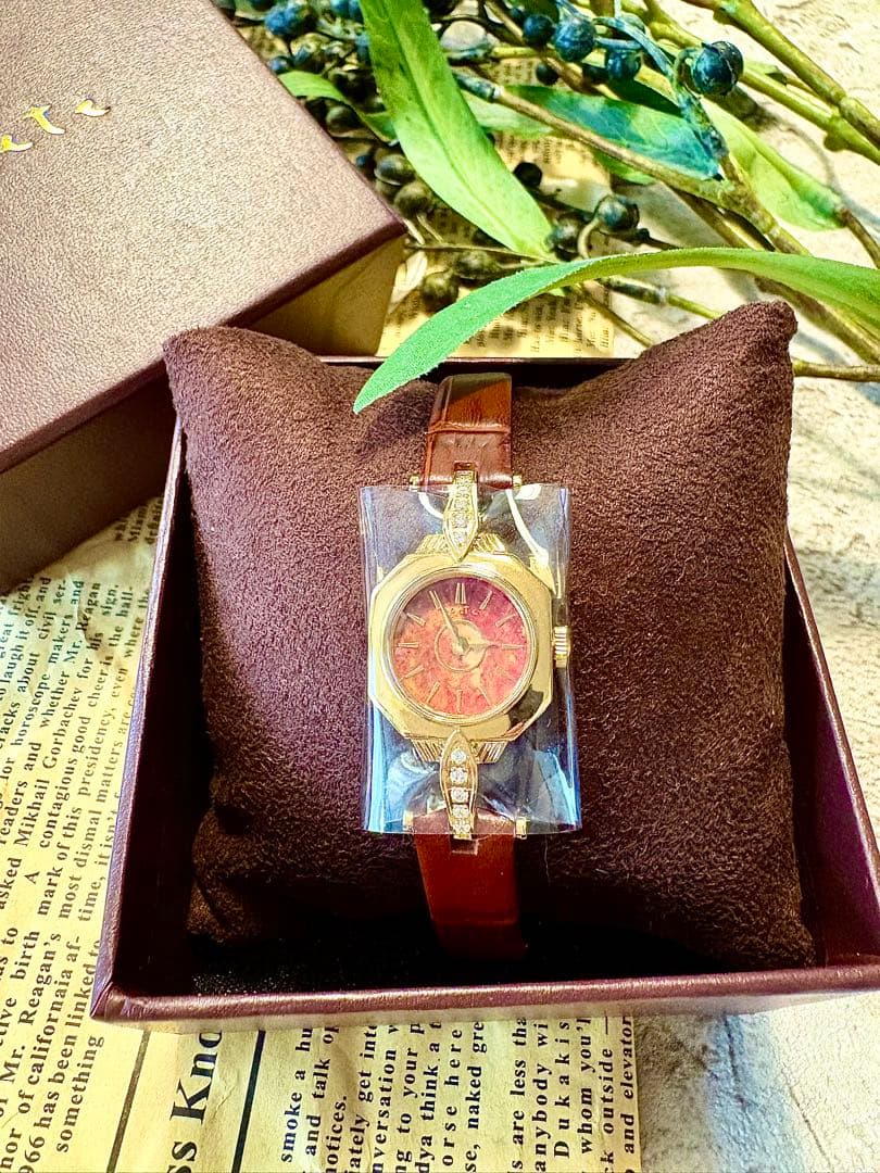 アガット　アンバー　琥珀　腕時計　新品未使用