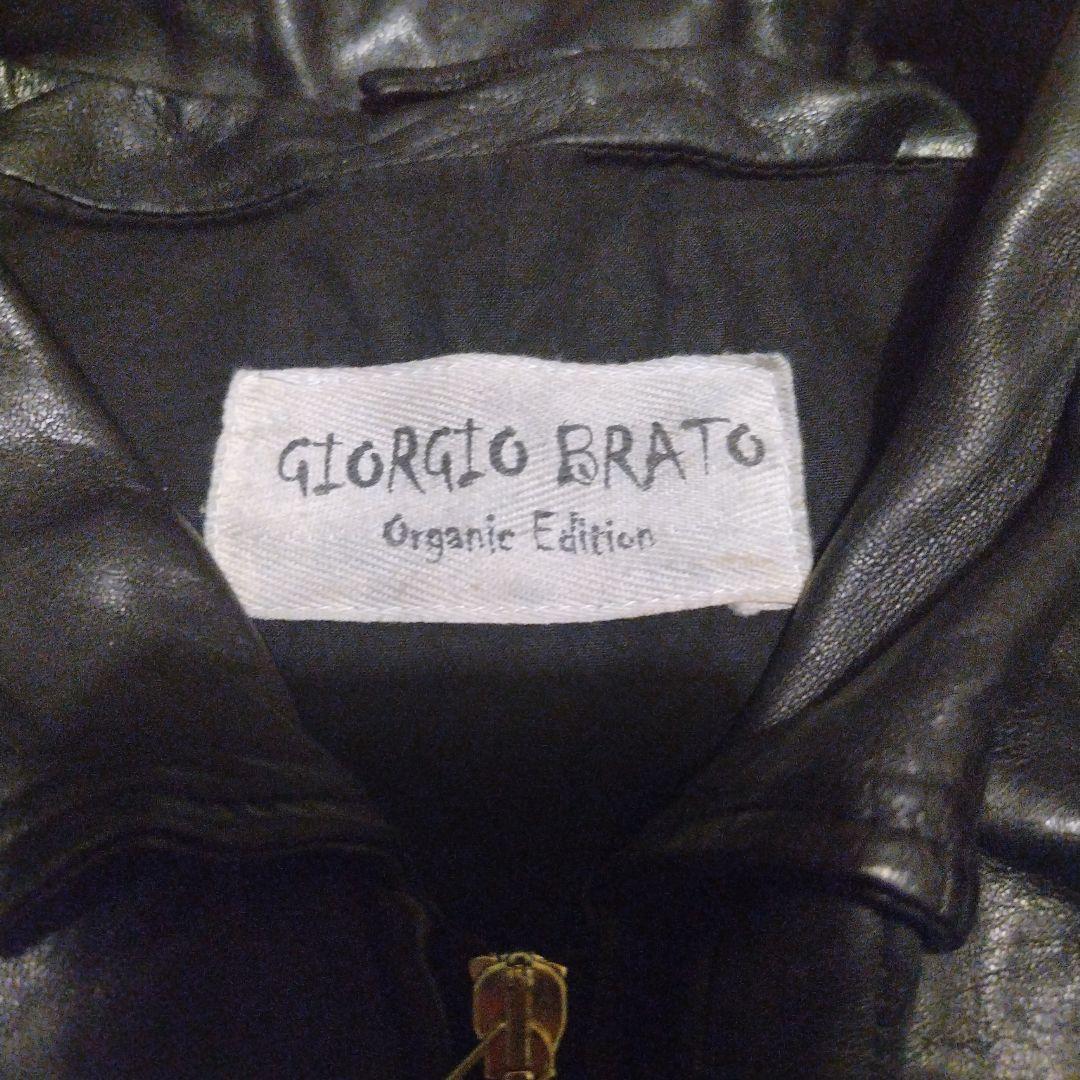 ピーター　giorgio brat　ラムスキン　ダブルジップレザージャケ