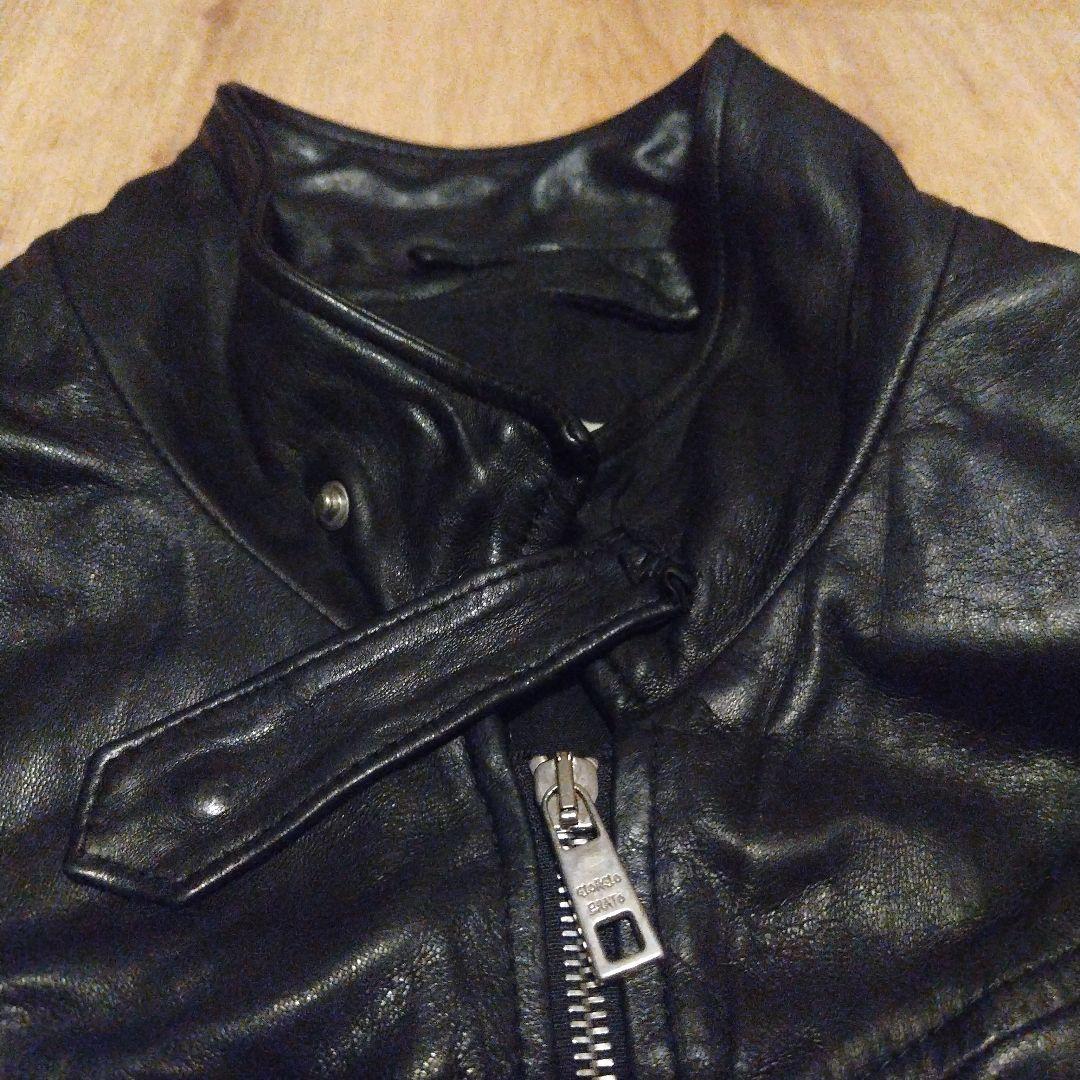 ピーター　giorgio brat　ラムスキン　ダブルジップレザージャケ