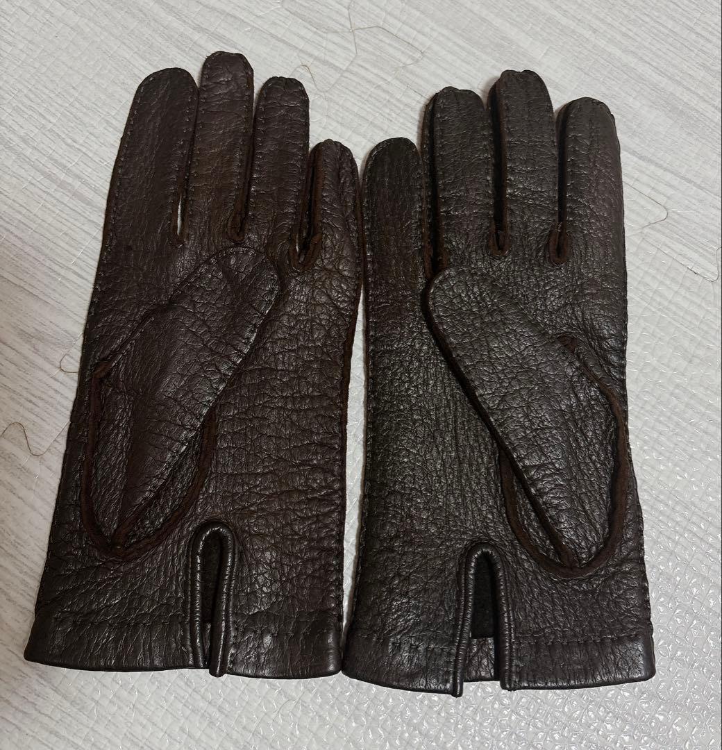 新品 CAUSSE GANTIER ペッカリー 手 袋グローブ MARRON