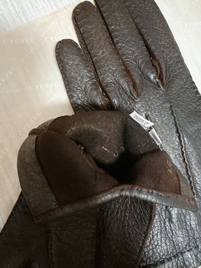 新品 CAUSSE GANTIER ペッカリー 手 袋グローブ MARRON