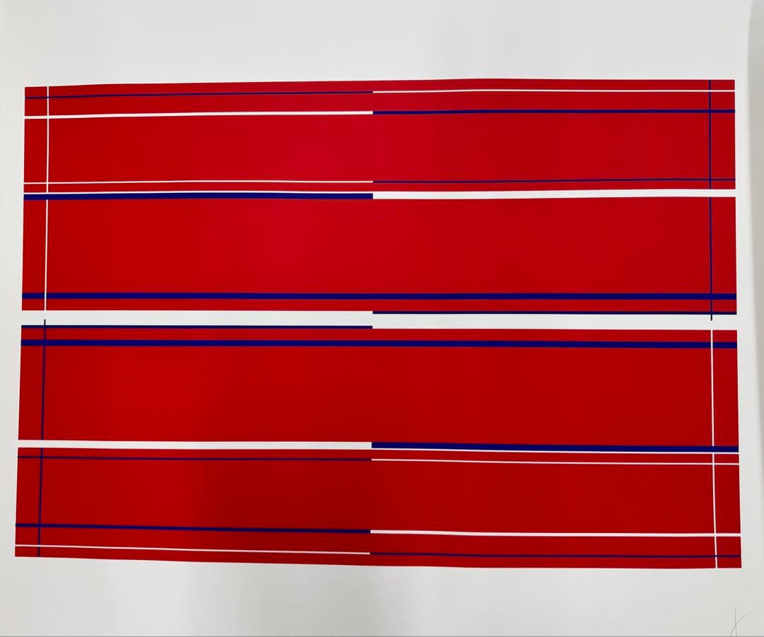 佐藤可士和「B1ポスター LINES#1#2#3」シルクスクリーン 3枚額なし