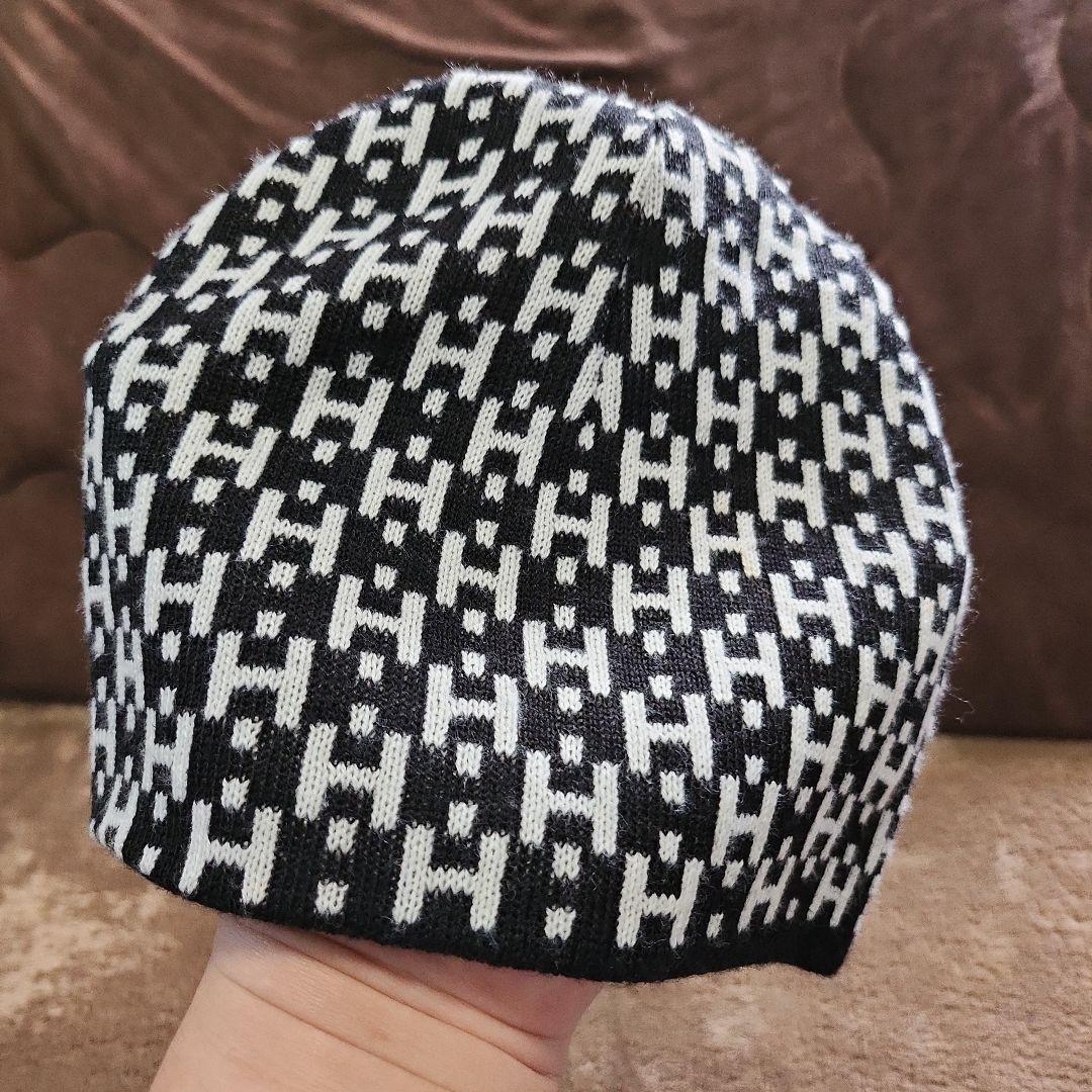HERMES 幾何学模様 ニット帽　男女兼用　試し着用のみ