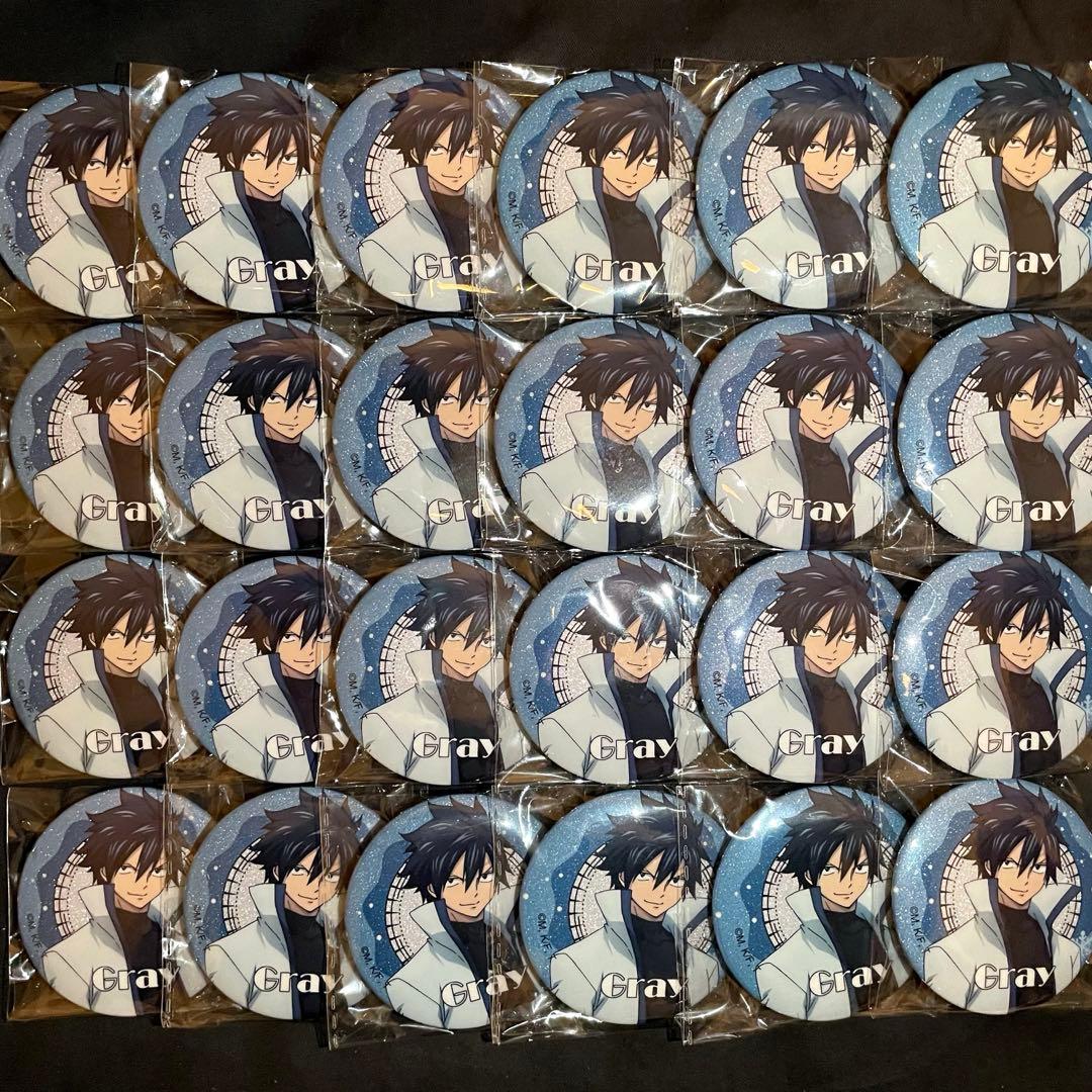 フェアリーテイル fairy tale 初期ホログラム缶バッジ グレイ 24個