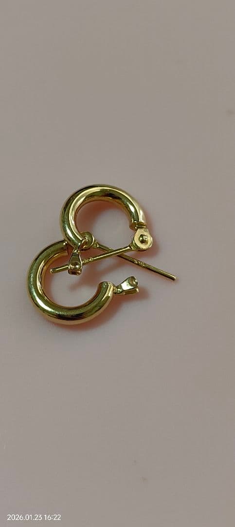 k18フープピアス 2x10mm