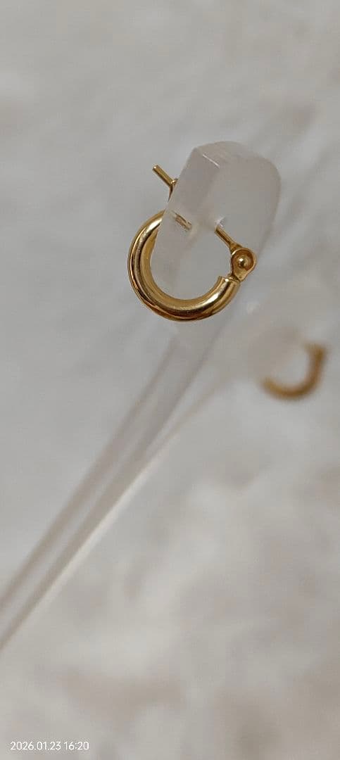 k18フープピアス 2x10mm