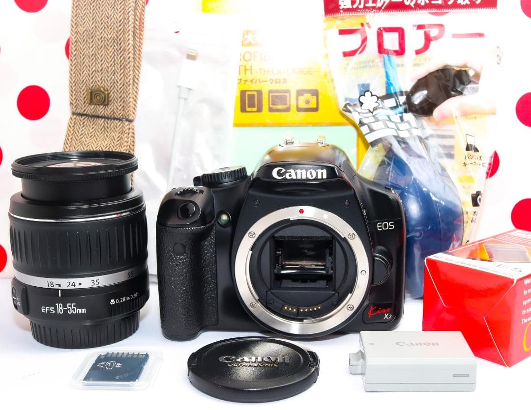 Canon kiss x2❤スマホに転送OK❤入門用一眼レフ❤初心者おススメ