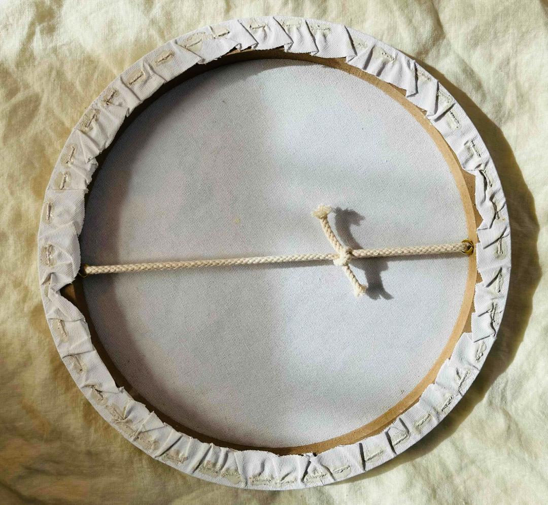 油彩 絵画 『空』丸形アートパネル 直径30cmインテリア 絵画 原画