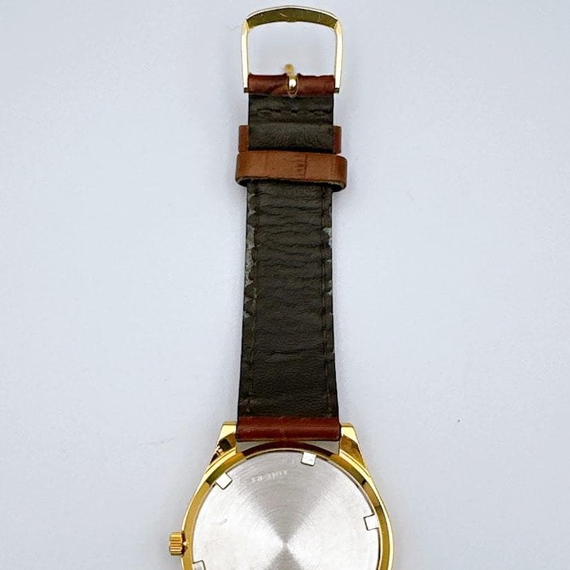 セイコー クォーツ デイト ヴィンテージ ゴールド メンズ腕時計 動作良好