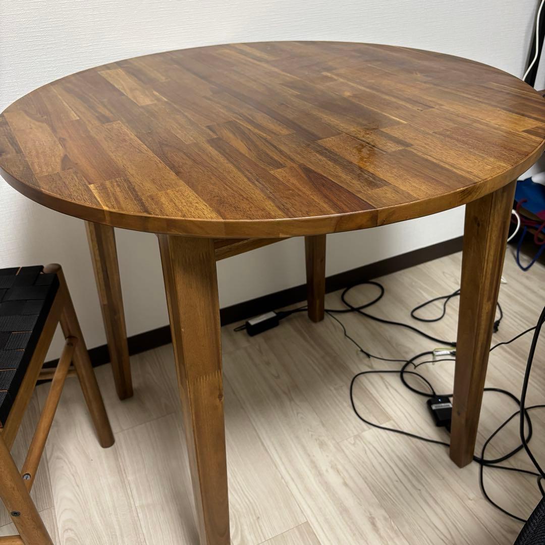 【セット・テーブルのみ椅子のみ可】ダイニングテーブル ikea ナッカンネース