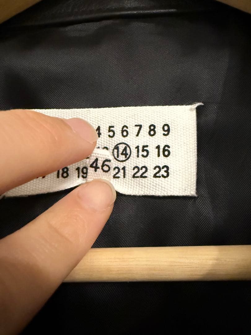 マルジェラ　八の字　レザージャケット